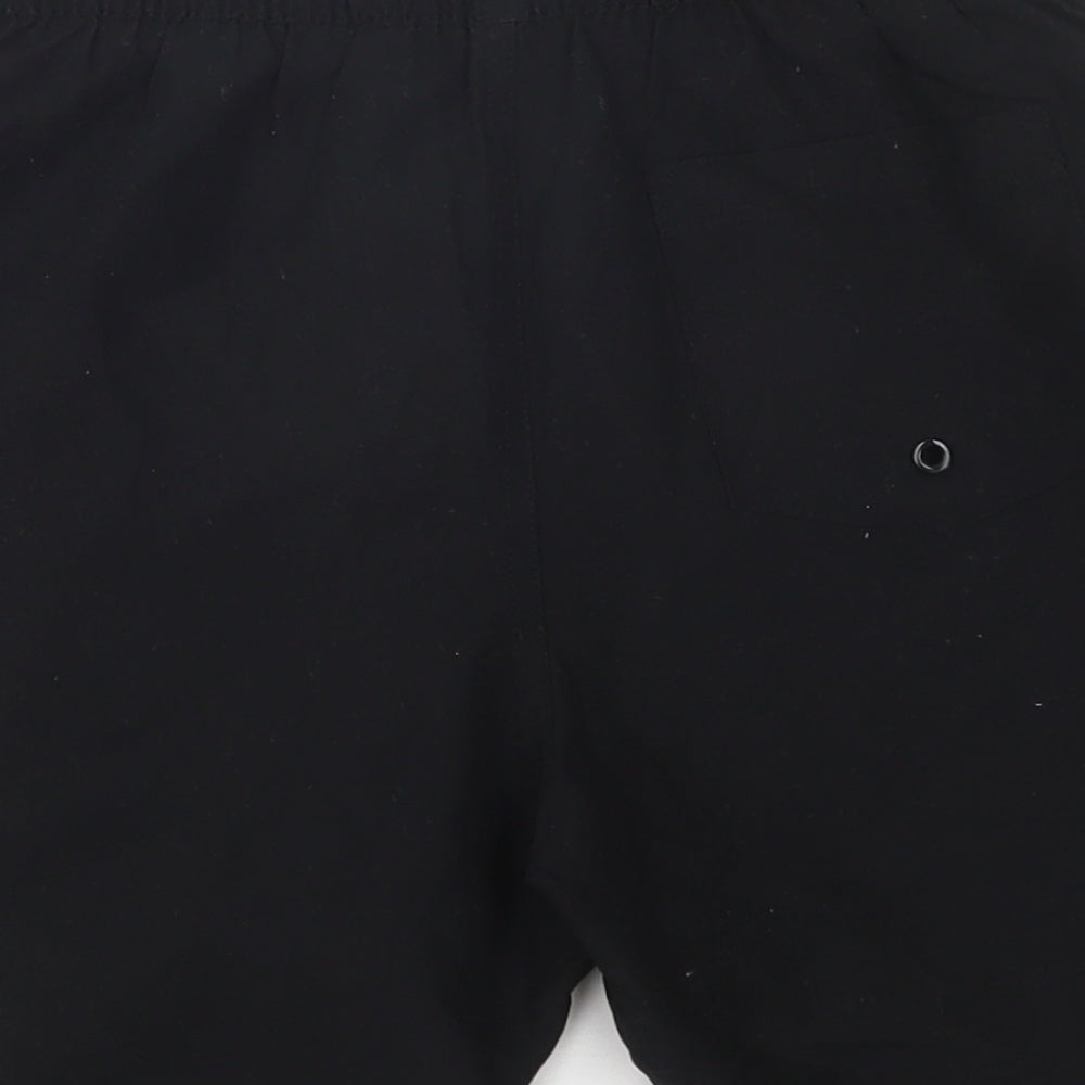 F&F Boys Black  Polyester Bermuda Shorts Size 10-11 Years  Regular Drawstring