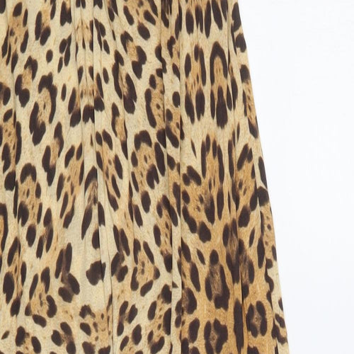 Melissa Odabash Womens Brown Animal Print Viscose Maxi  Size S   Pullover