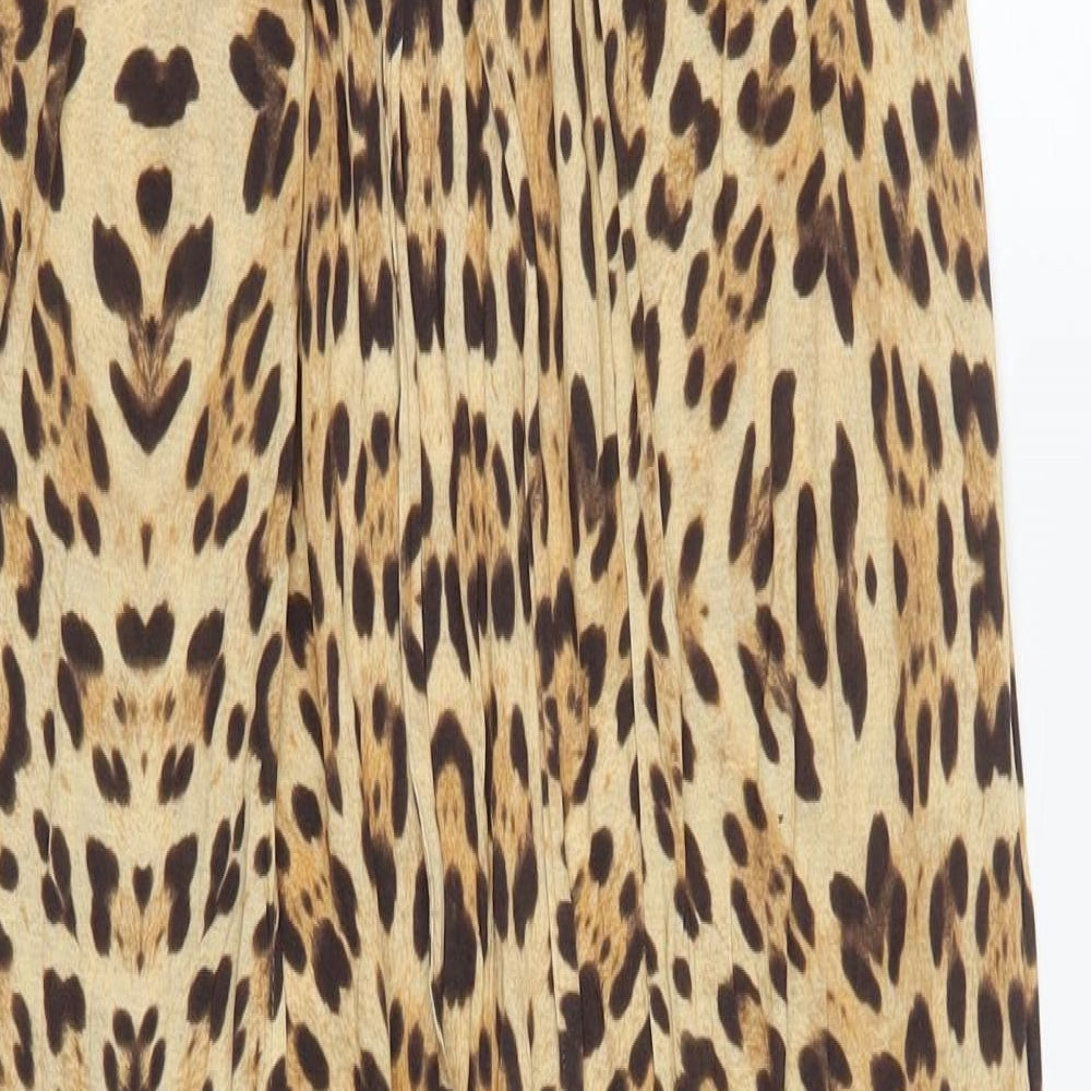 Melissa Odabash Womens Brown Animal Print Viscose Maxi  Size S   Pullover