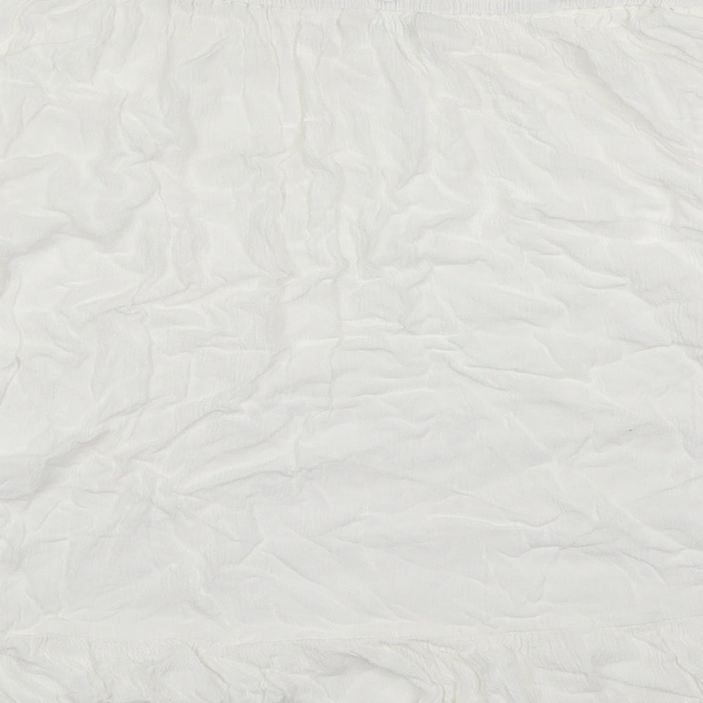 TU Womens White  Viscose Basic Blouse Size 20 Off the Shoulder