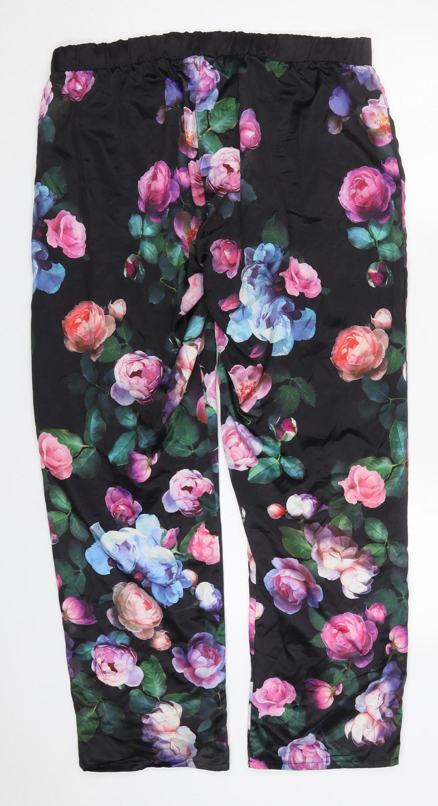George Womens Multicoloured Floral Polyester Trousers  Size 16 L28.5 in Regular Drawstring - Pyjama Pants