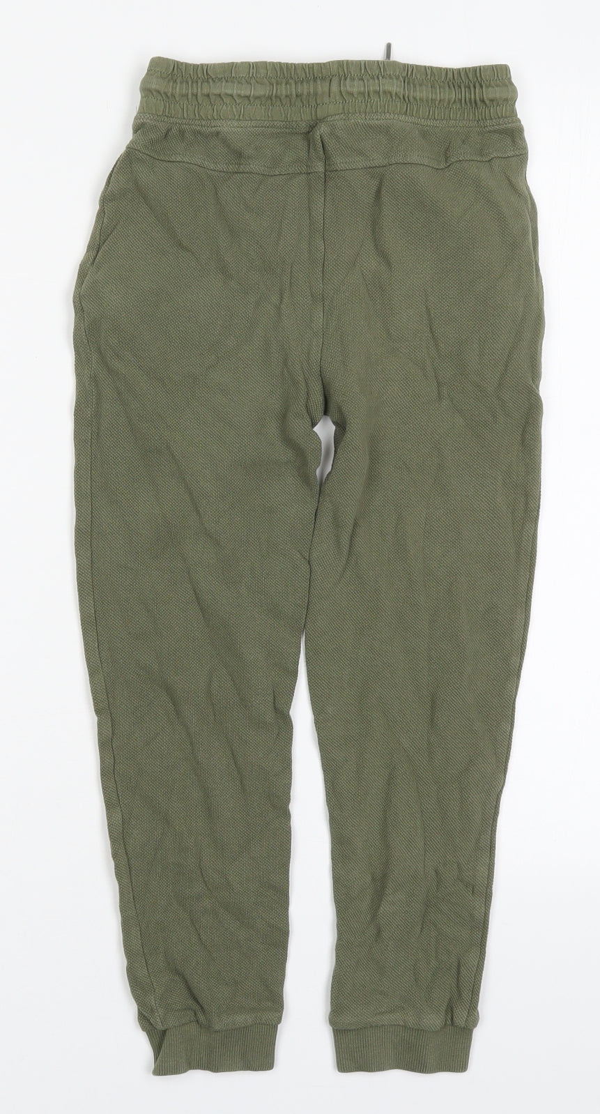TU Boys Green  Cotton Sweatpants Trousers Size 8 Years  Regular Drawstring