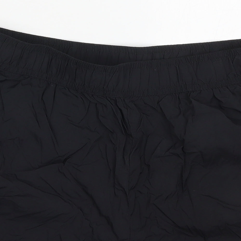 H&M Womens Black  Nylon Athletic Shorts Size 30 in L3 in Regular Drawstring