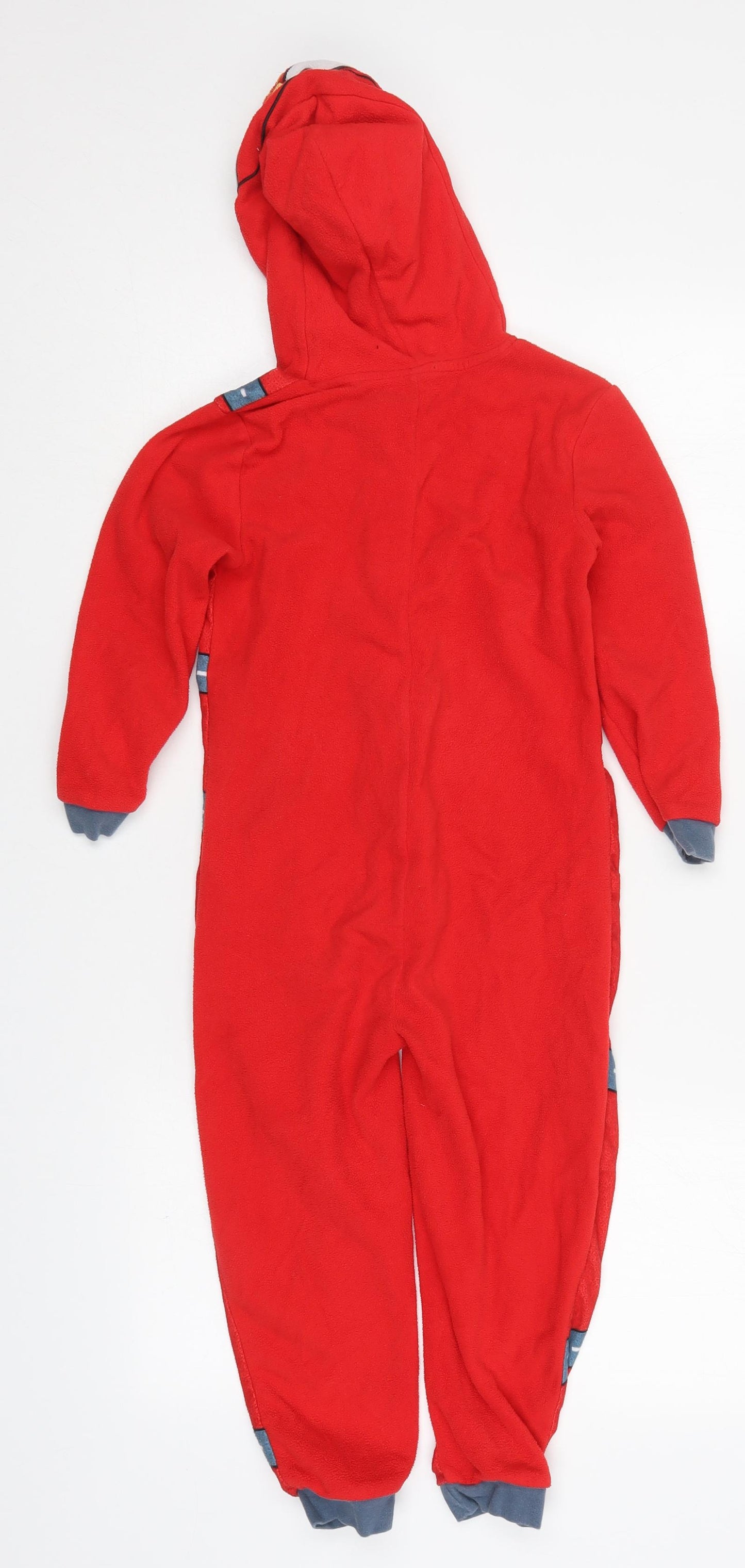 George Boys Red Solid Cotton  One Piece Size 5-6 Years  Zip - Cars