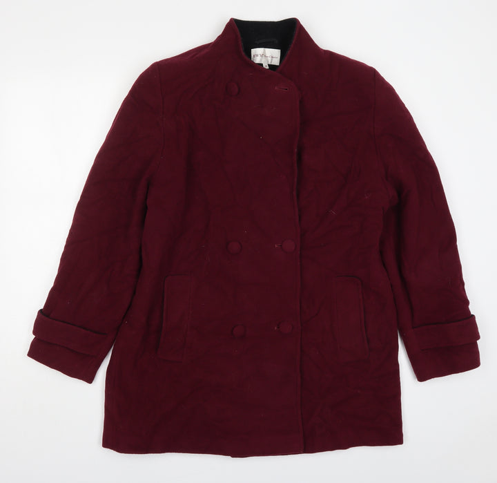 EWM Womens Red   Pea Coat Coat Size 16  Button - Wine Red