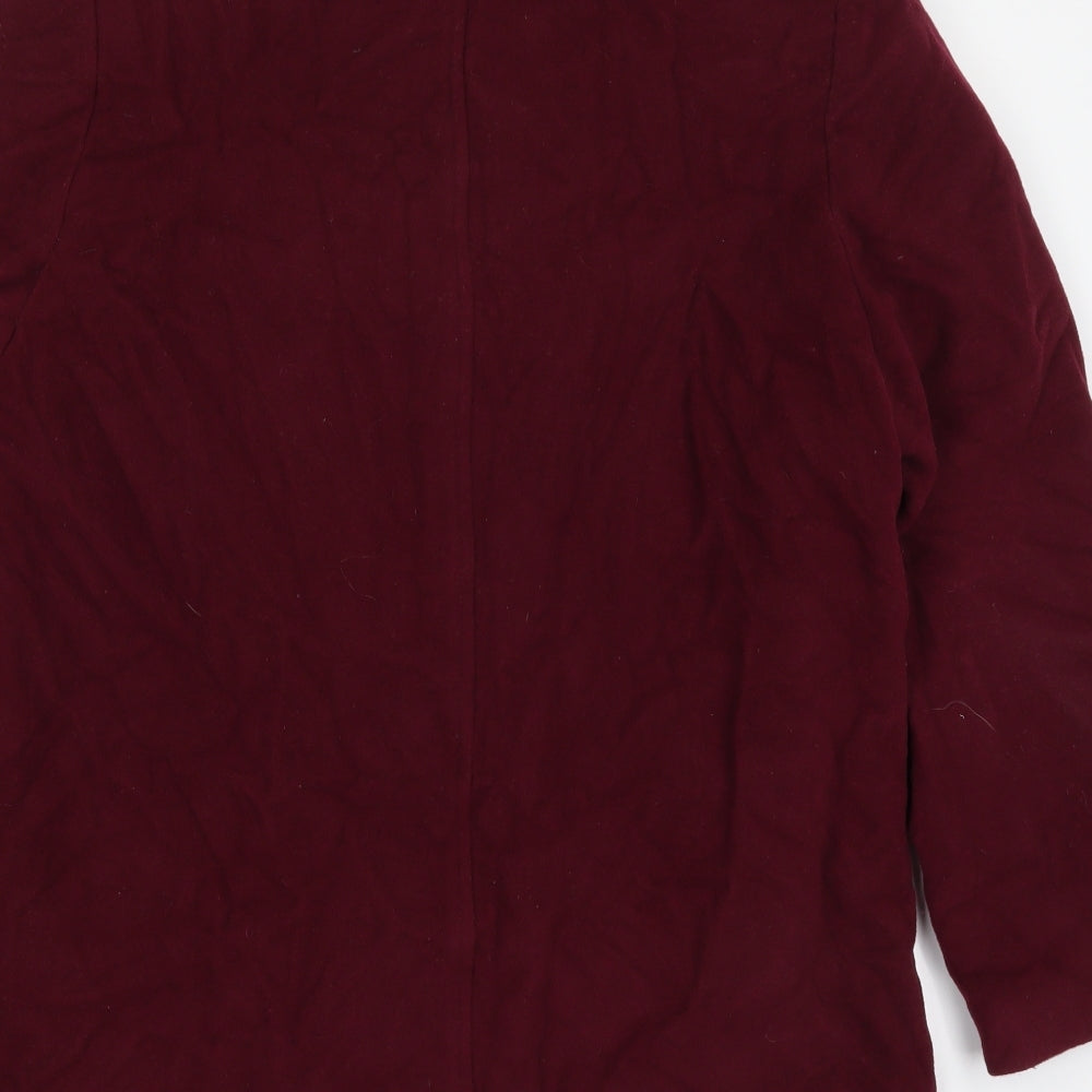 EWM Womens Red   Pea Coat Coat Size 16  Button - Wine Red