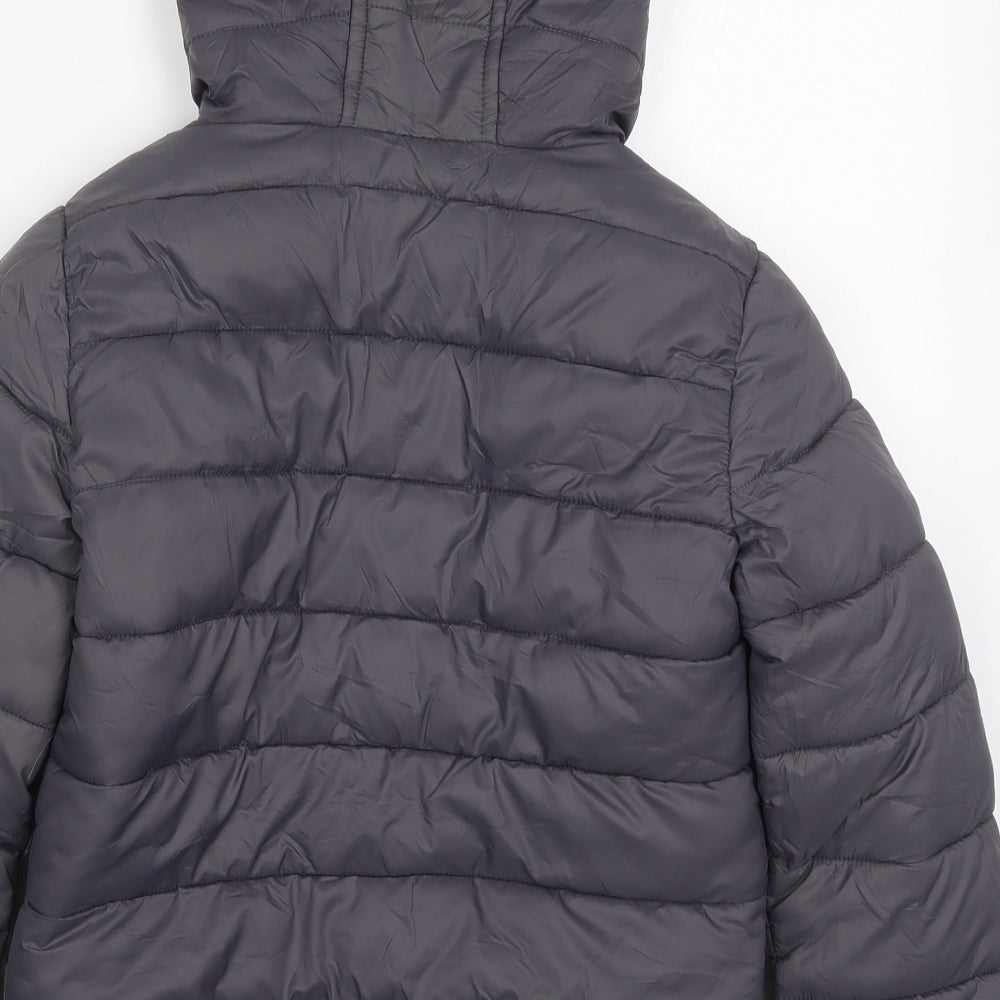 TU Boys Grey   Basic Coat Coat Size 9-10 Years  Zip