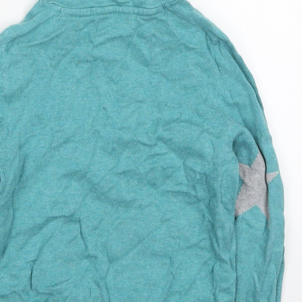 NEXT Boys Blue High Neck  Cotton Pullover Jumper Size 4-5 Years  Pullover - Stars