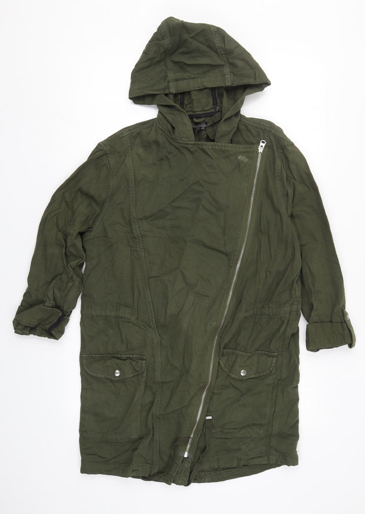 Topshop Womens Green Jacket Size 8 Zip