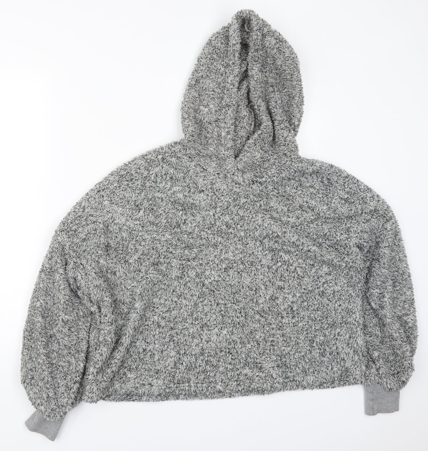 SheIn Womens Grey Solid Polyester Top Pyjama Top Size L