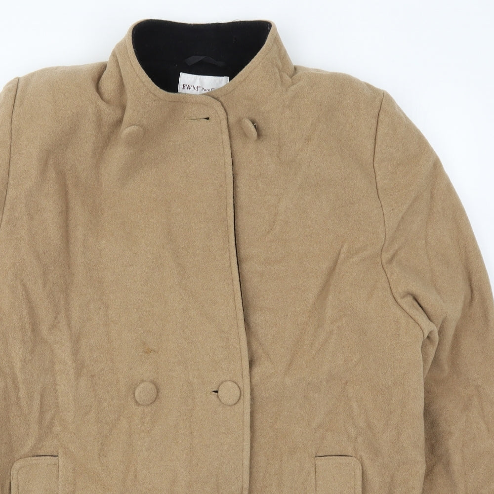 EWM Womens Beige   Pea Coat Coat Size 16  Button