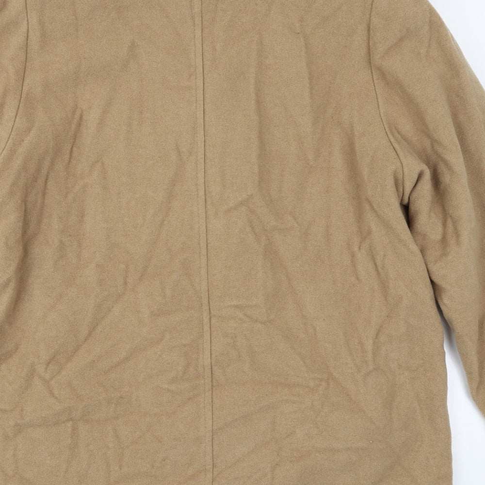 EWM Womens Beige   Pea Coat Coat Size 16  Button