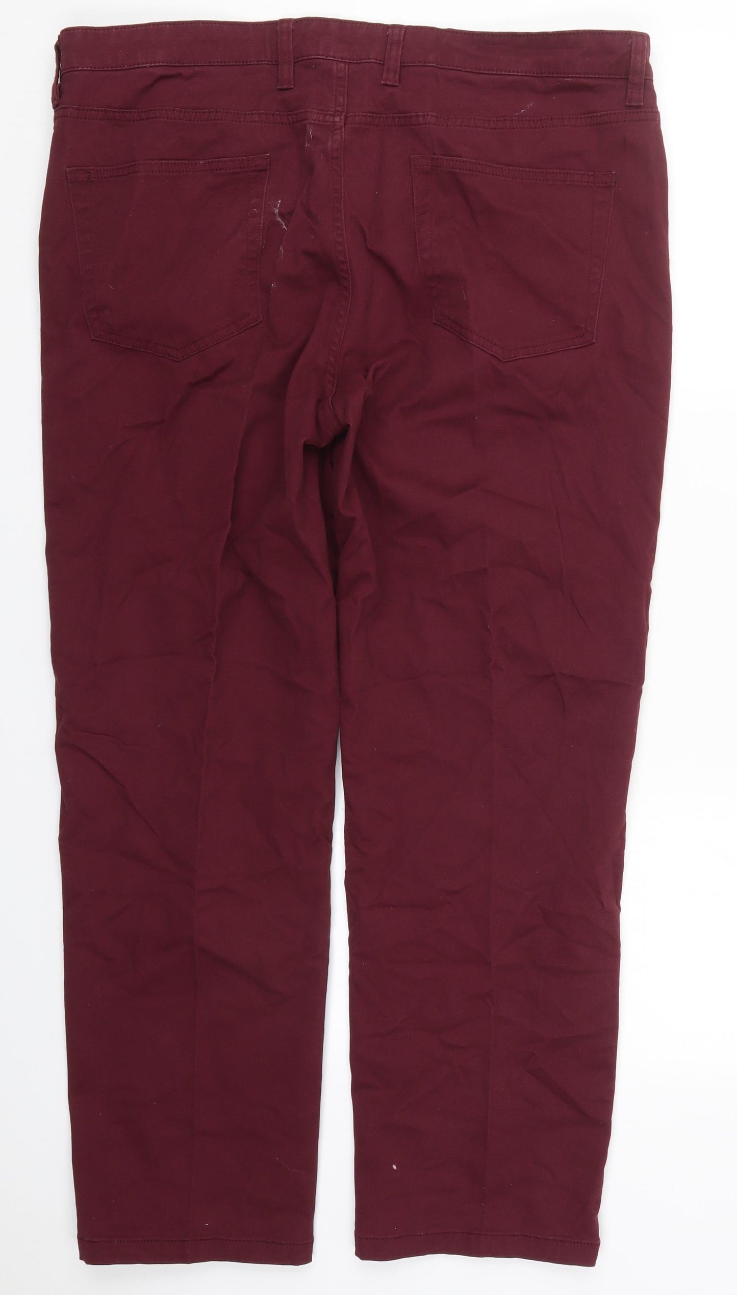 Goodthreads Mens Red  Cotton Trousers  Size 38 L29 in Regular Button