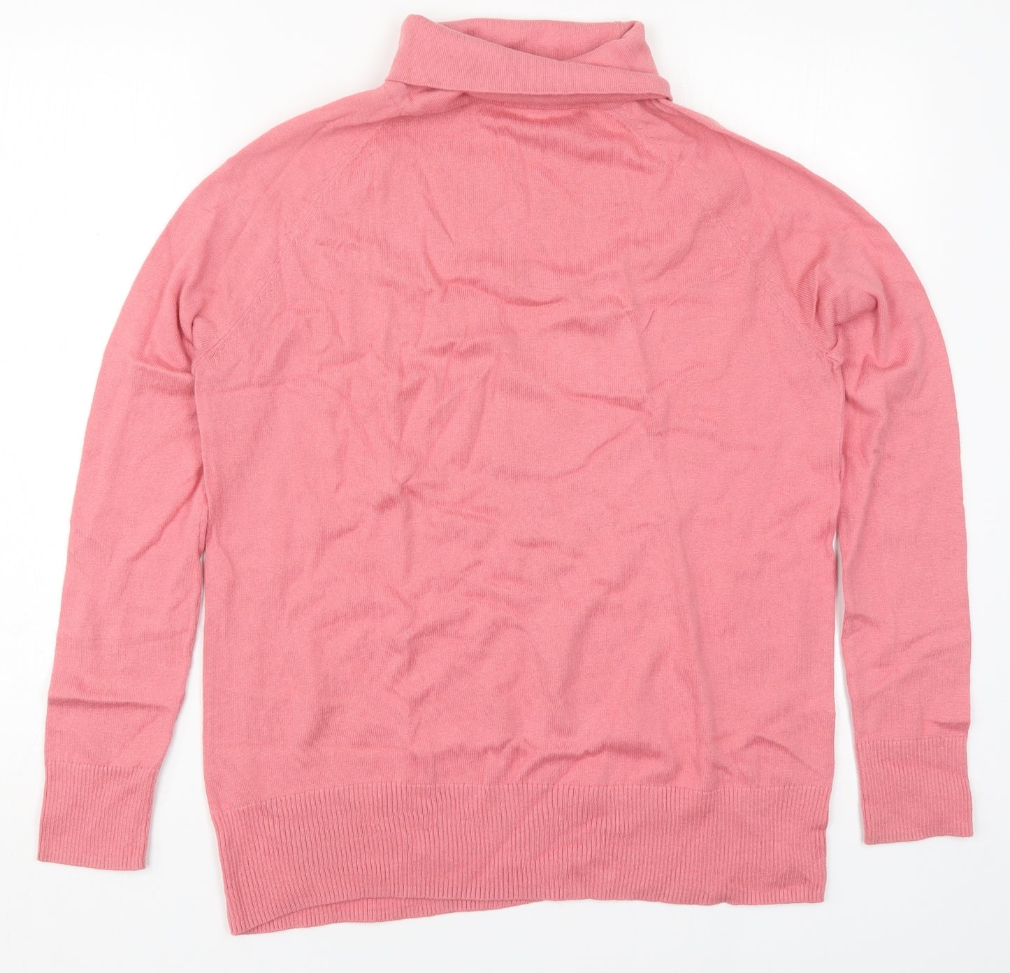 Schoffel Womens Pink Roll Neck  Cotton Pullover Jumper Size 12