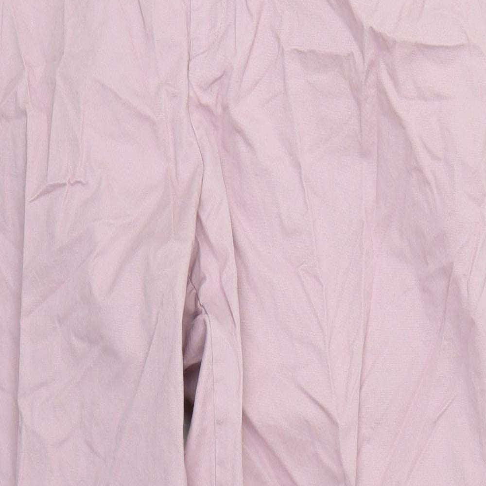 Samuel Windsor Mens Pink  Cotton Trousers  Size 40 L31 in Regular Button