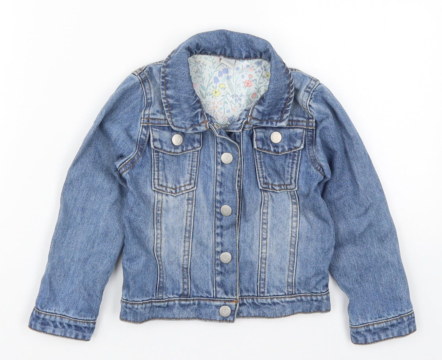 TU Girls Blue   Jacket  Size 2-3 Years  Button