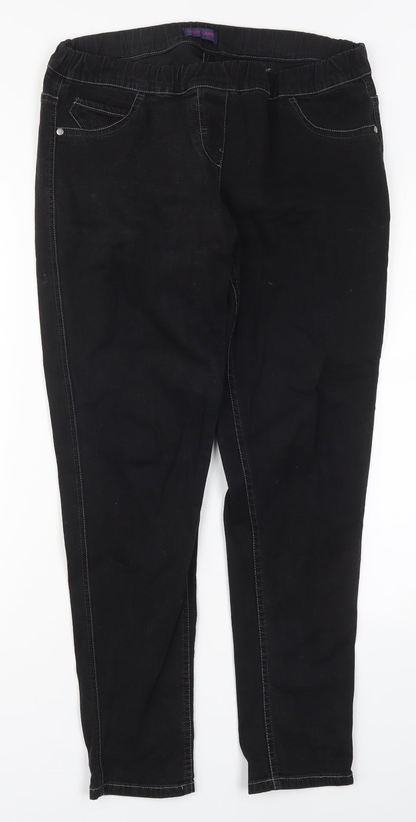 NEXT Womens Black  Cotton Jegging Jeans Size 16 L28.5 in Regular