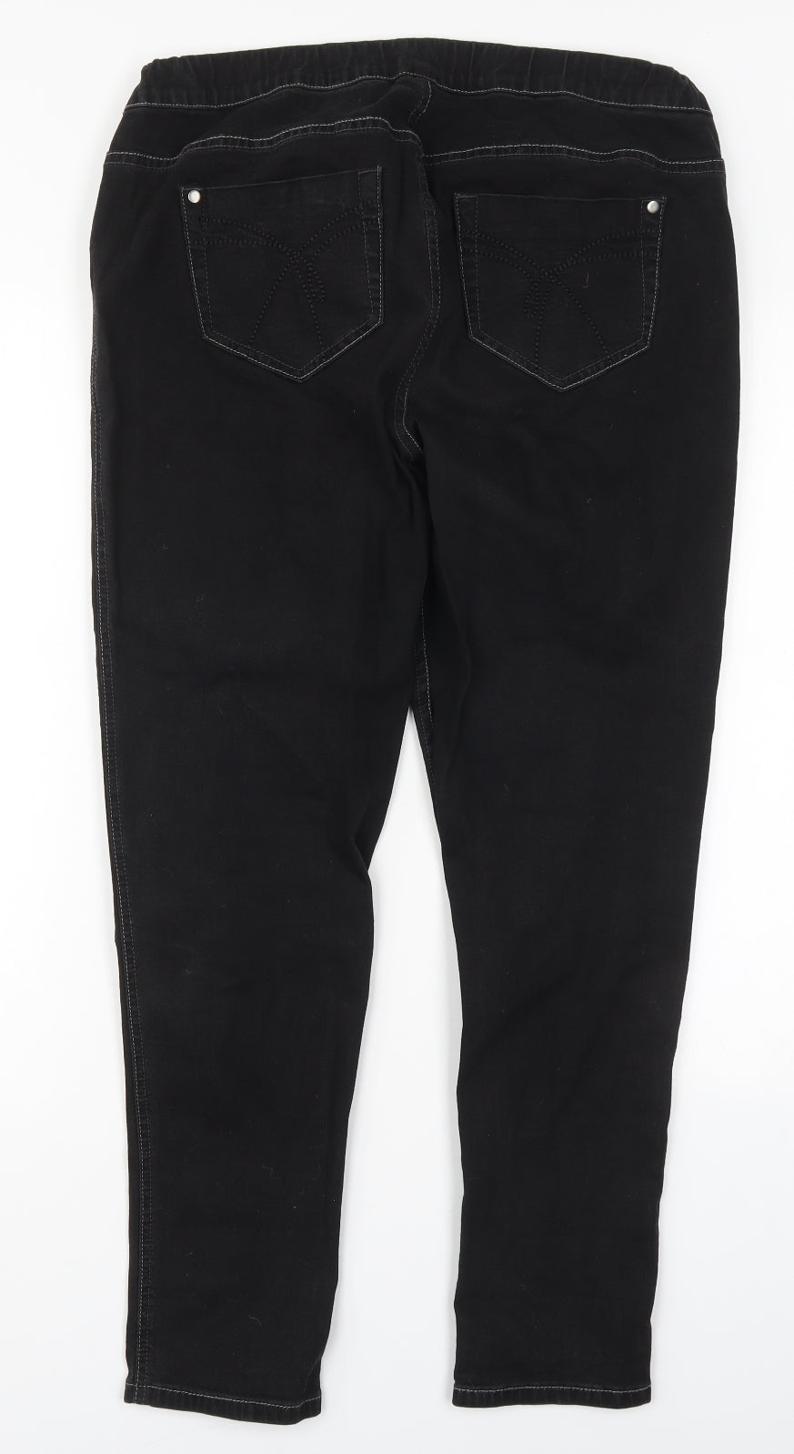 NEXT Womens Black  Cotton Jegging Jeans Size 16 L28.5 in Regular