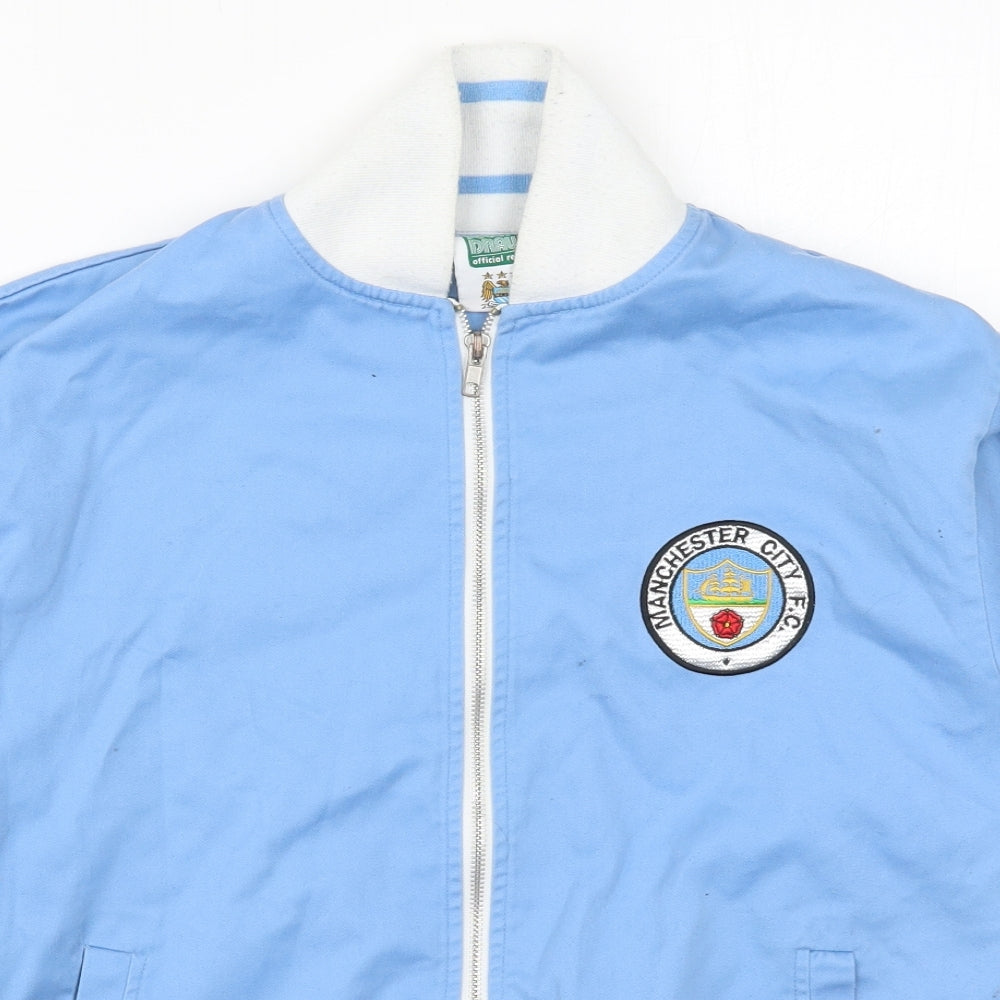 Score Draw Mens Blue   Jacket  Size M  Zip - Manchester City