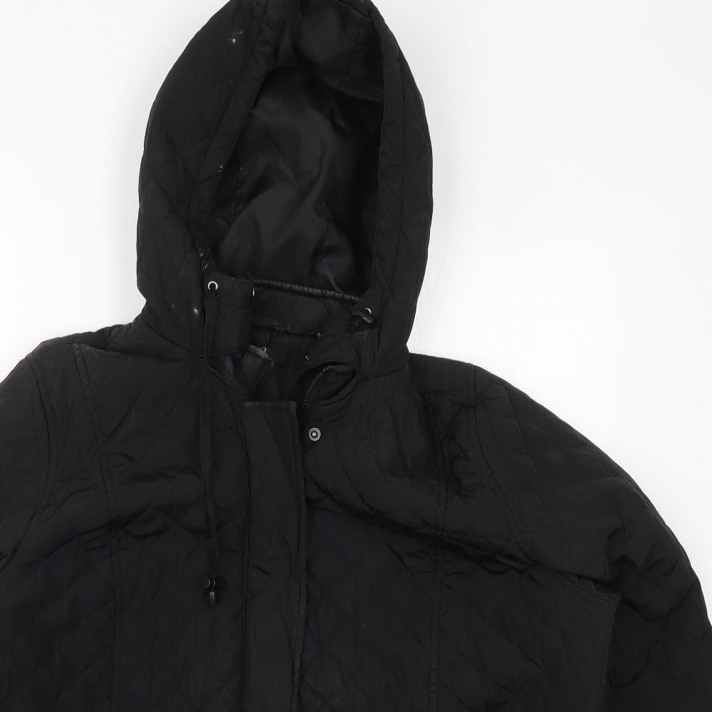 Arcadia Womens Black   Quilted Coat Size 20  Zip