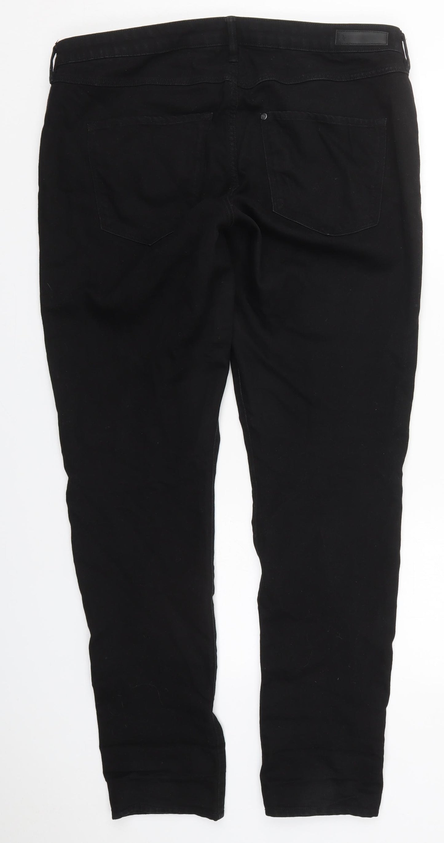 H&M Womens Black  Cotton Skinny Jeans Size 36 in L32 in Regular Button