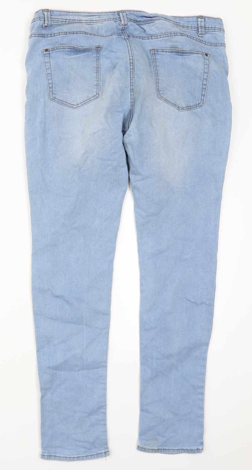 Denim Co Womens Blue  Cotton Skinny Jeans Size 16 L30 in Regular Button