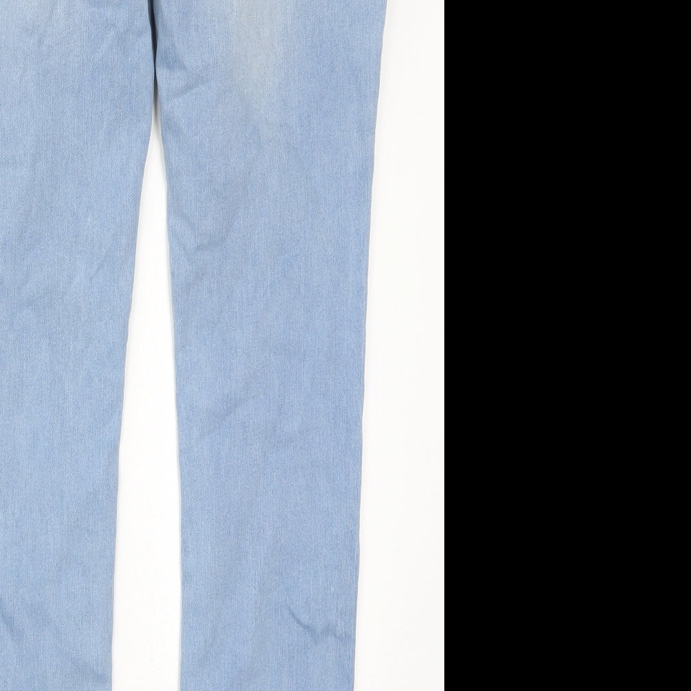 Denim Co Womens Blue  Cotton Skinny Jeans Size 16 L30 in Regular Button