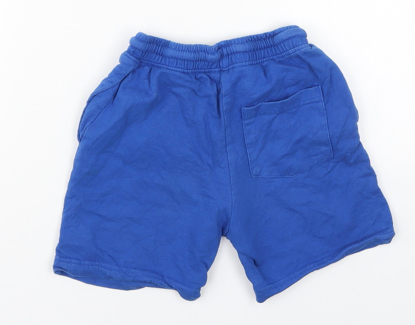 Pep&Co Boys Blue  Cotton Sweat Shorts Size 5-6 Years  Regular Drawstring