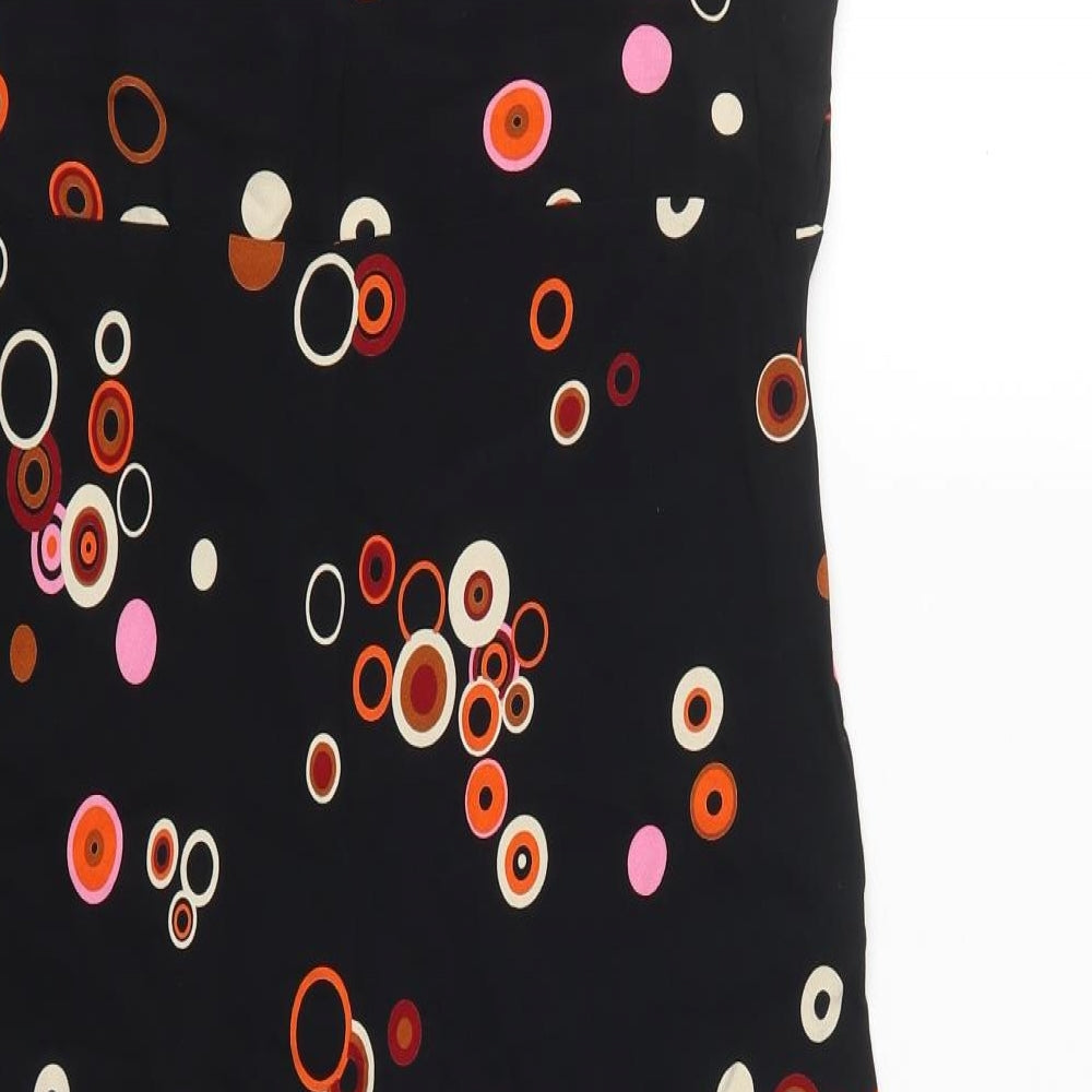 Marks and Spencer Womens Multicoloured Geometric Viscose A-Line  Size 14  Round Neck Pullover