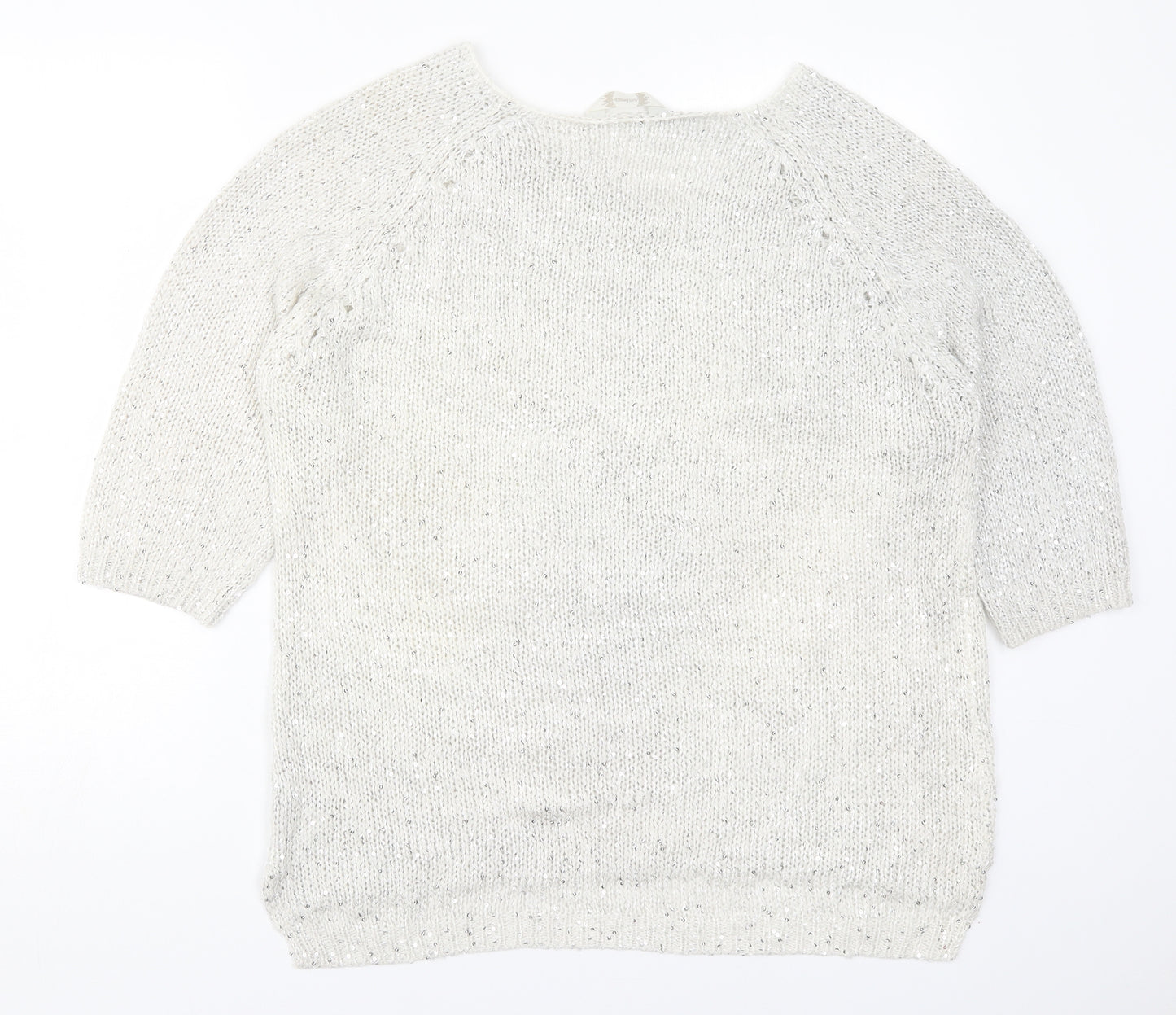 BHS Womens Grey Round Neck  Polyester Pullover Jumper Size 20