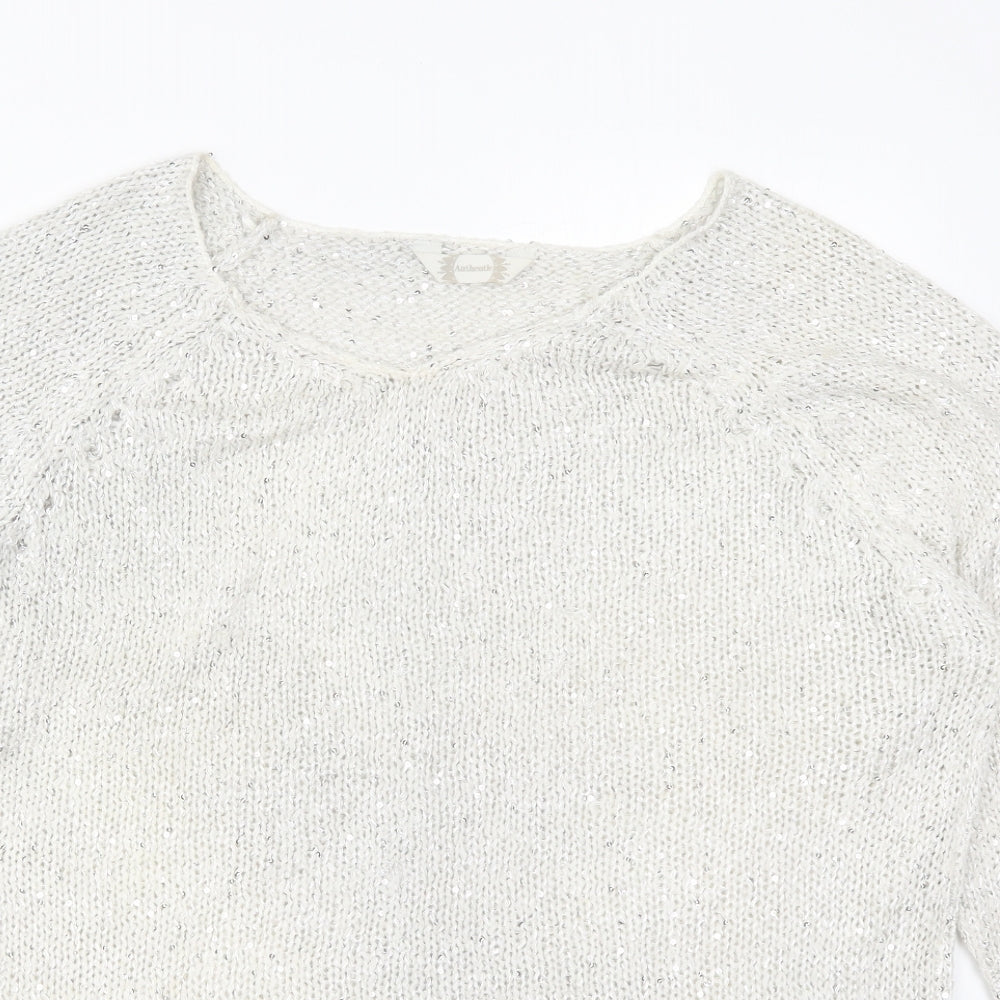 BHS Womens Grey Round Neck  Polyester Pullover Jumper Size 20