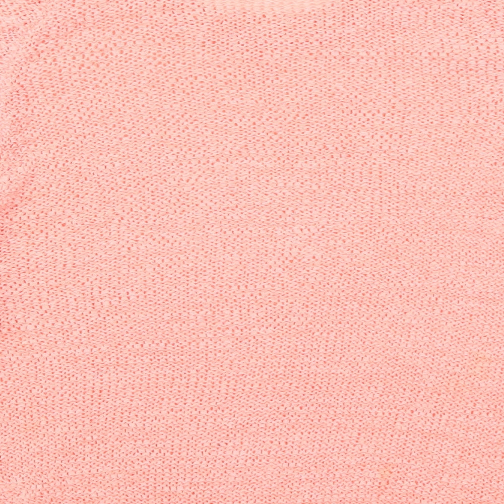 Select Womens Pink Round Neck  Acrylic Pullover Jumper Size 10
