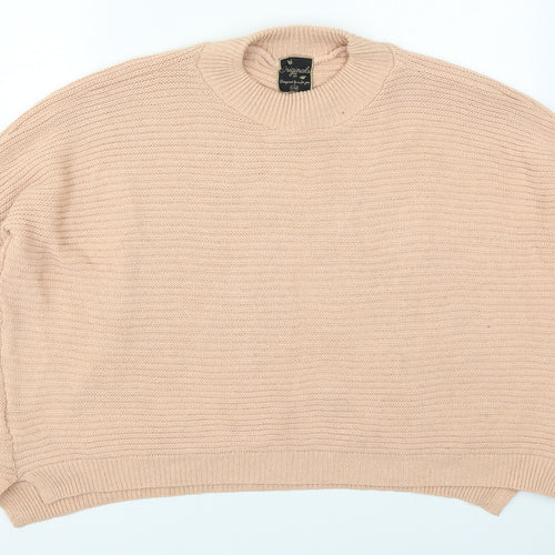 Originals Womens Pink Round Neck  Cotton Pullover Jumper Size S