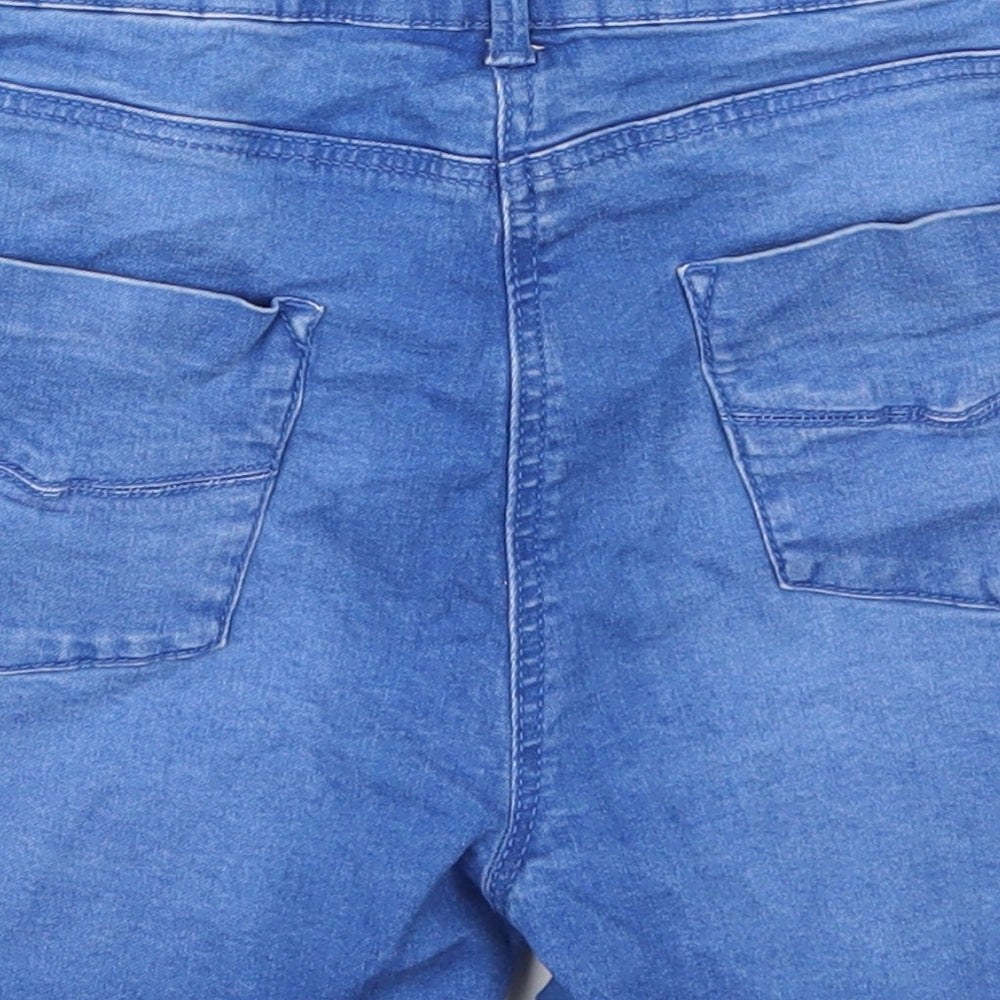 TU Girls Blue  Cotton Mom Shorts Size 14 Years  Regular
