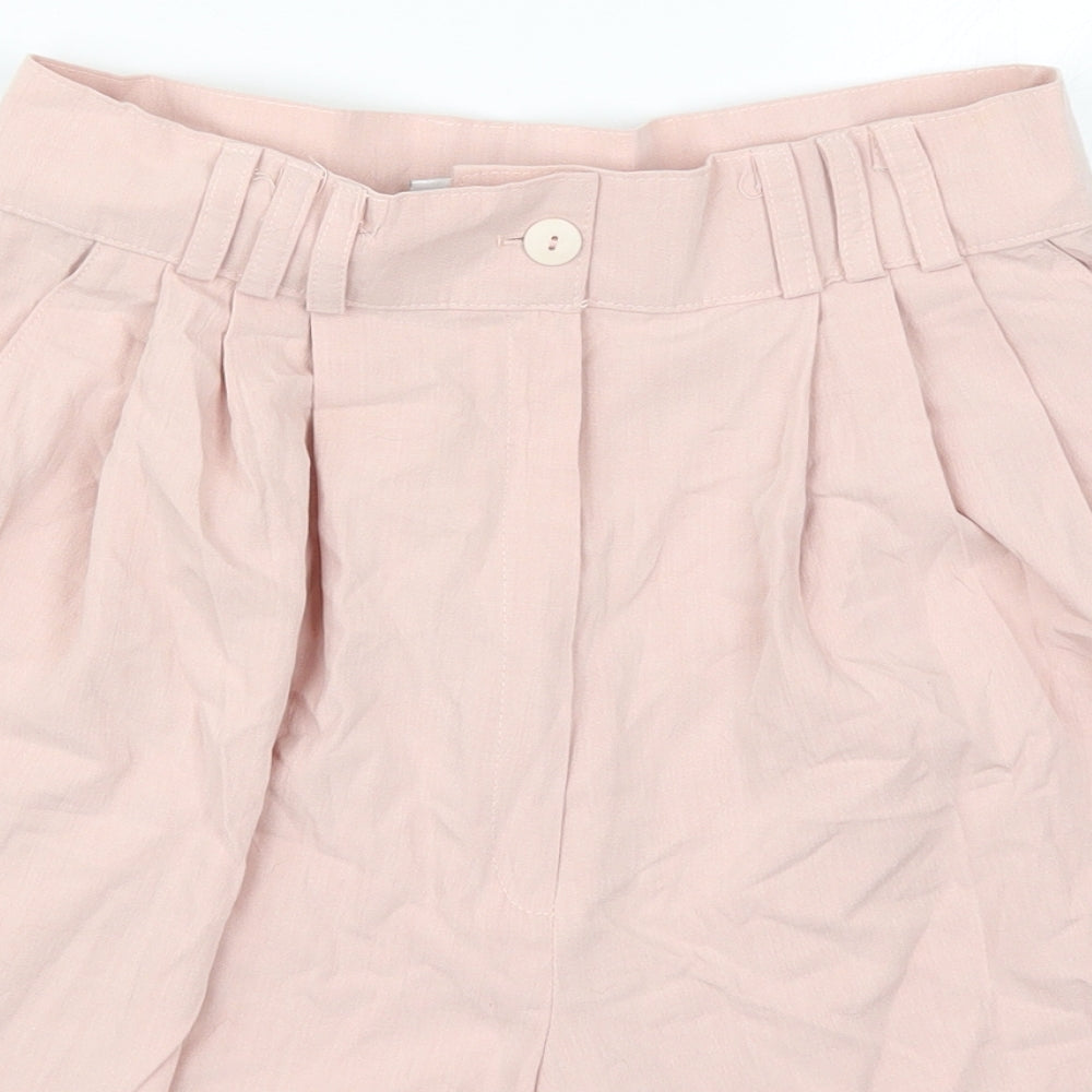 New Look Womens Pink  Polyester Bermuda Shorts Size 12 L7 in Regular Button