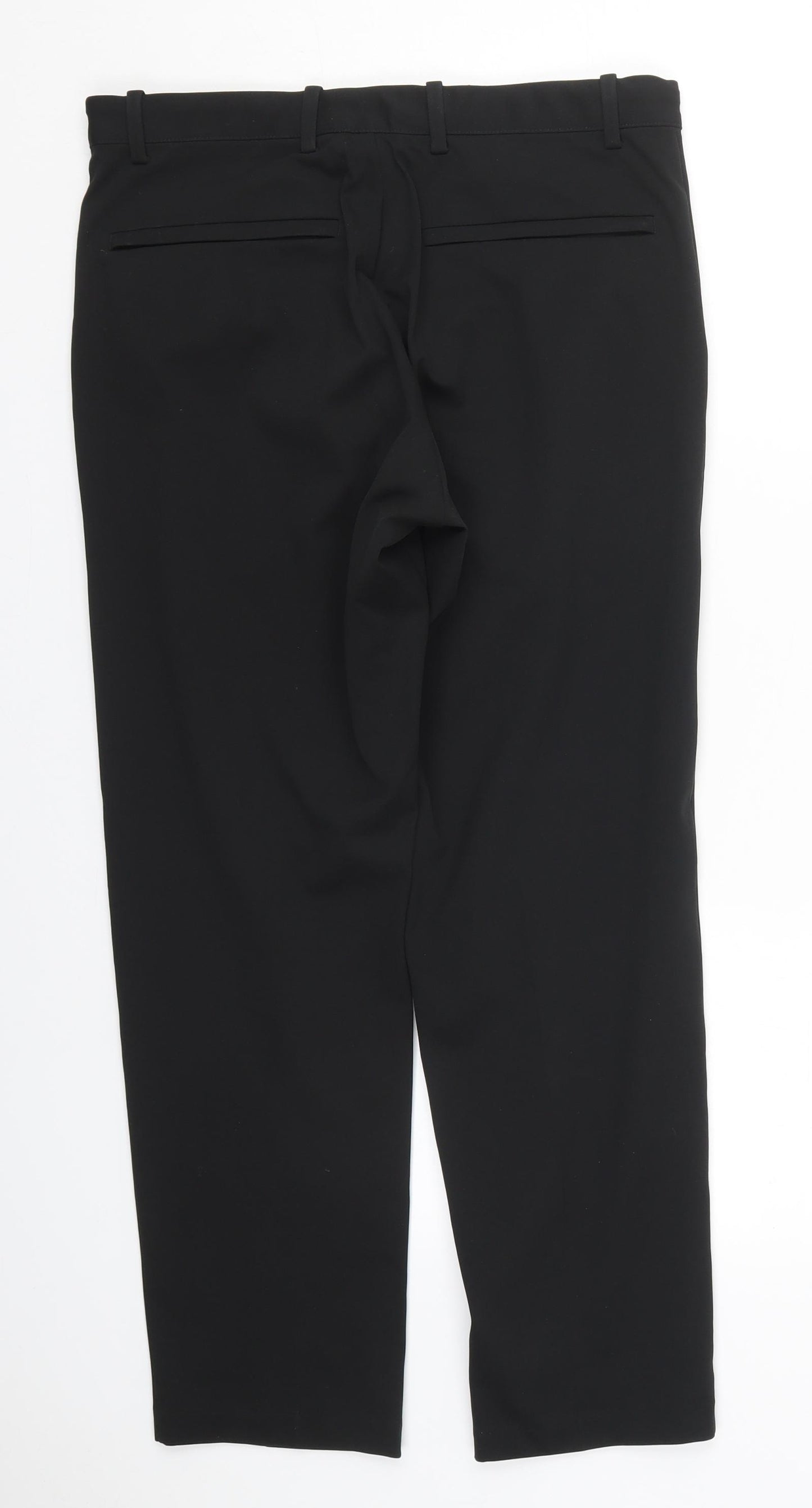Uniqlo Womens Black  Polyester Trousers  Size M L28 in Regular Button