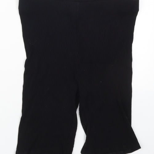 H&M Womens Black  Polyester Biker Shorts Size M L9 in Regular