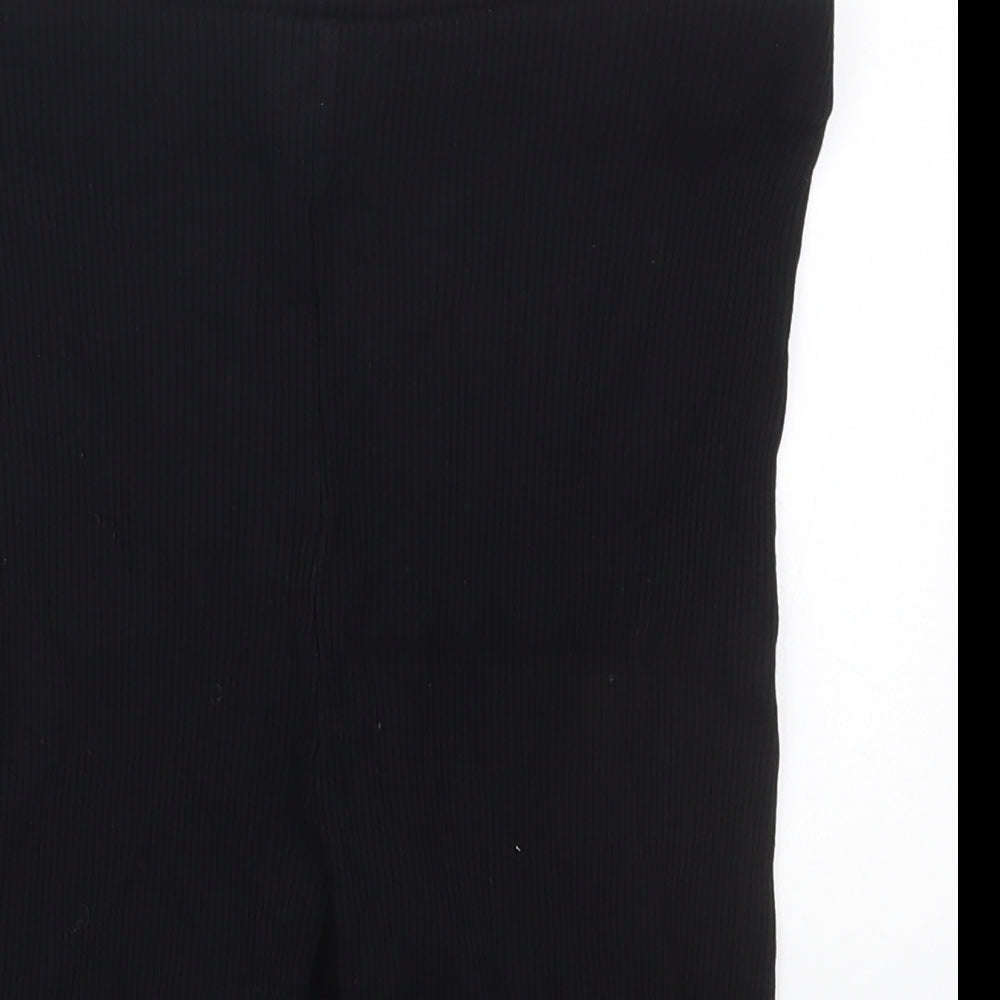 H&M Womens Black  Polyester Biker Shorts Size M L9 in Regular