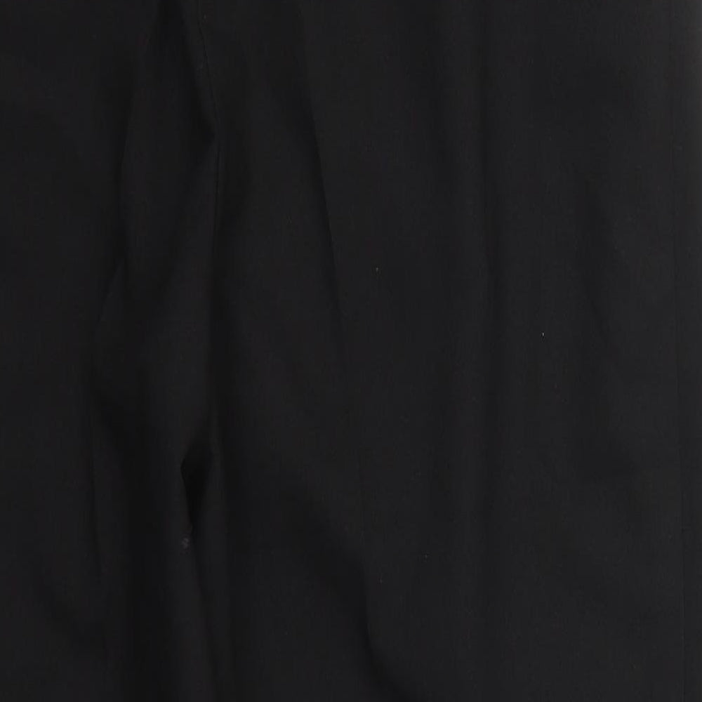 Topshop Womens Black  Polyester Trousers  Size 14 L26 in Regular Hook & Eye