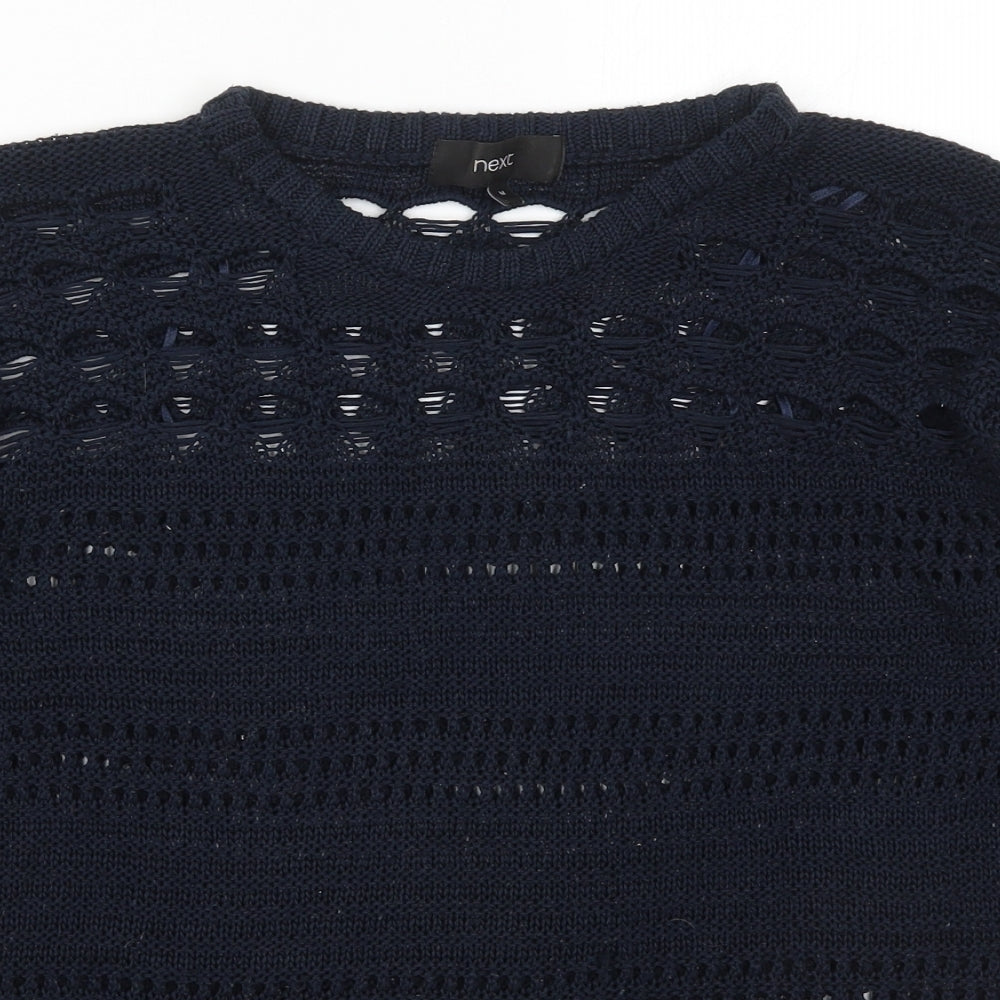 NEXT Womens Blue Round Neck  Acrylic Pullover Jumper Size M
