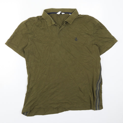 NEXT Mens Green  Cotton  Polo Size XL Collared Pullover