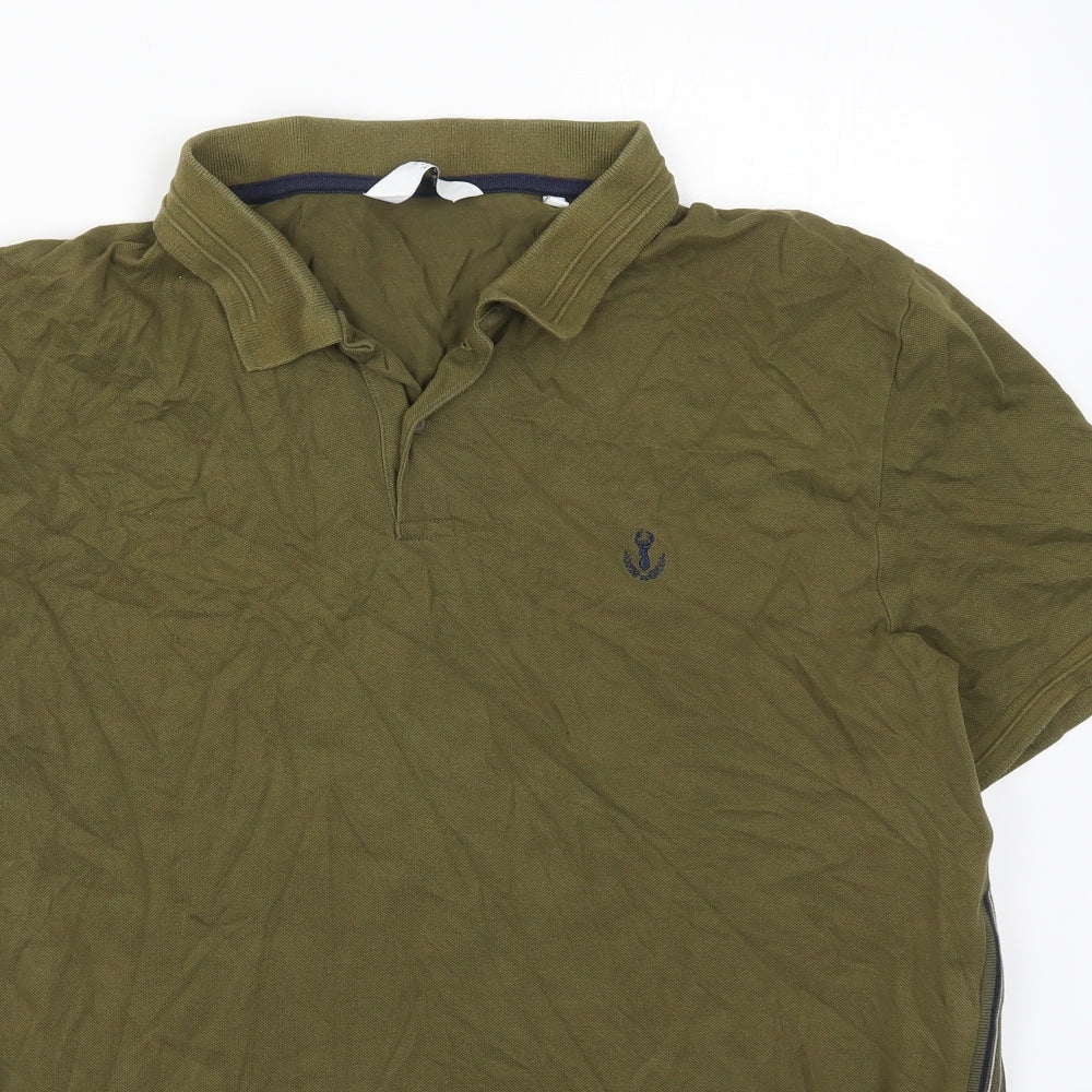 NEXT Mens Green  Cotton  Polo Size XL Collared Pullover