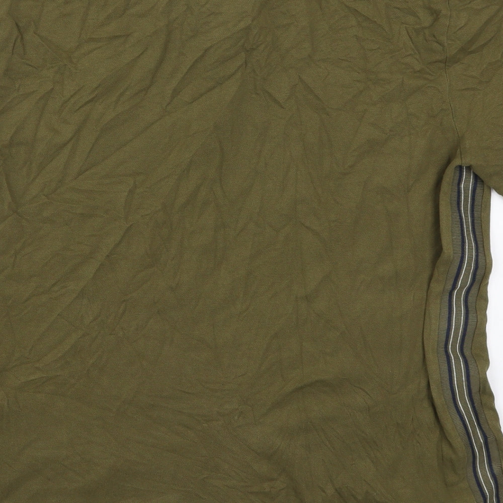 NEXT Mens Green  Cotton  Polo Size XL Collared Pullover