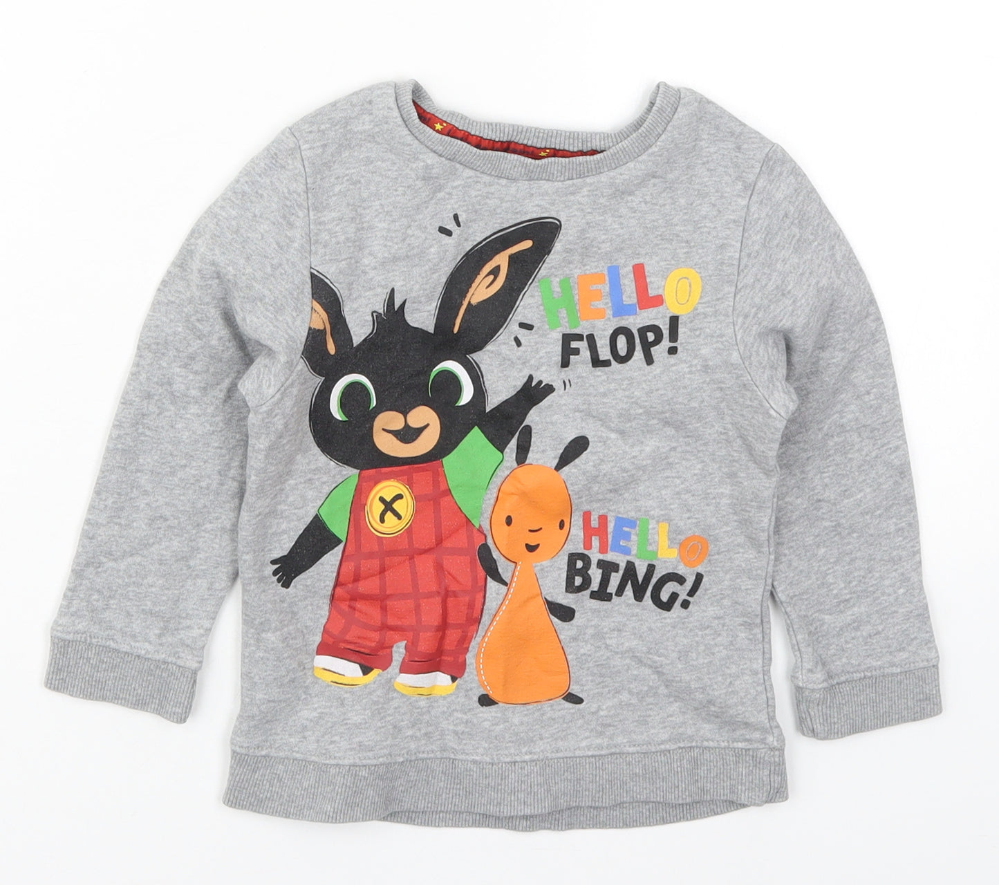 Bing Boys Grey  Cotton Pullover Sweatshirt Size 2-3 Years  Pullover - Bing and Flop