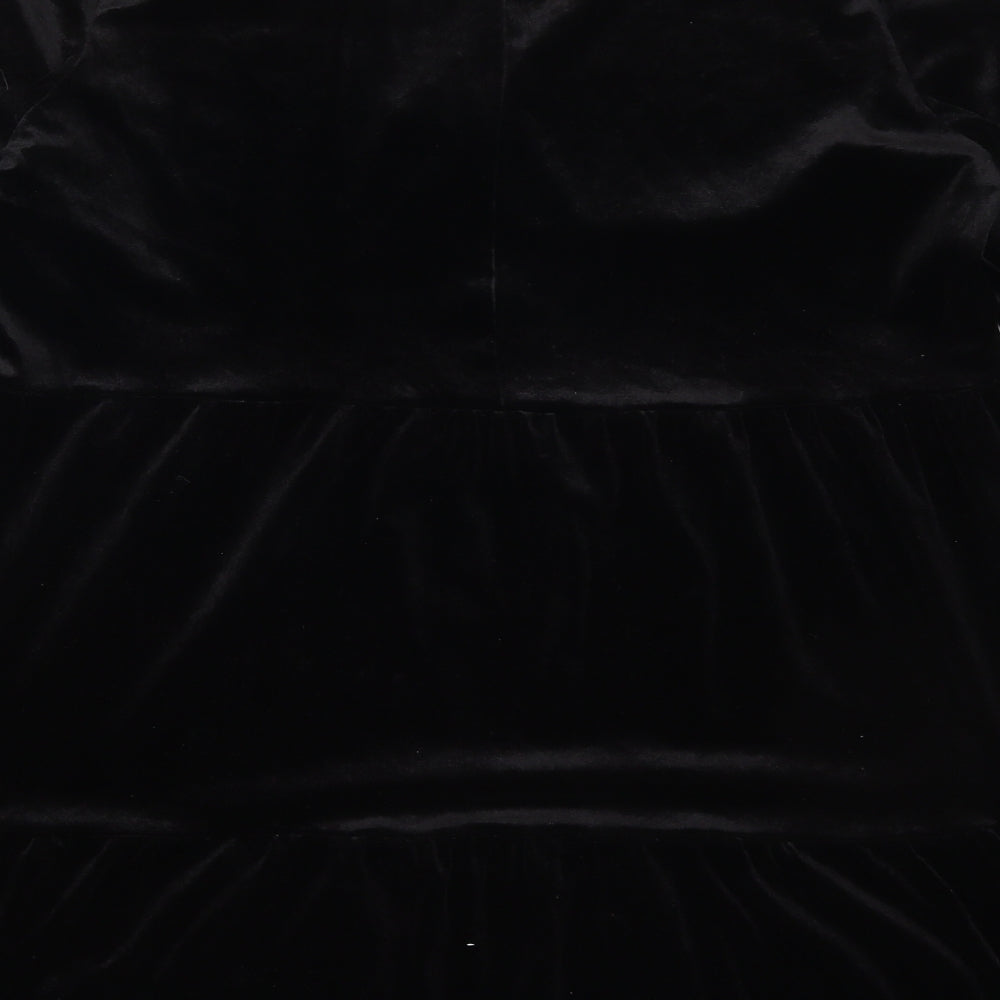 H&M Womens Black  Polyester Trapeze & Swing  Size M  V-Neck Pullover