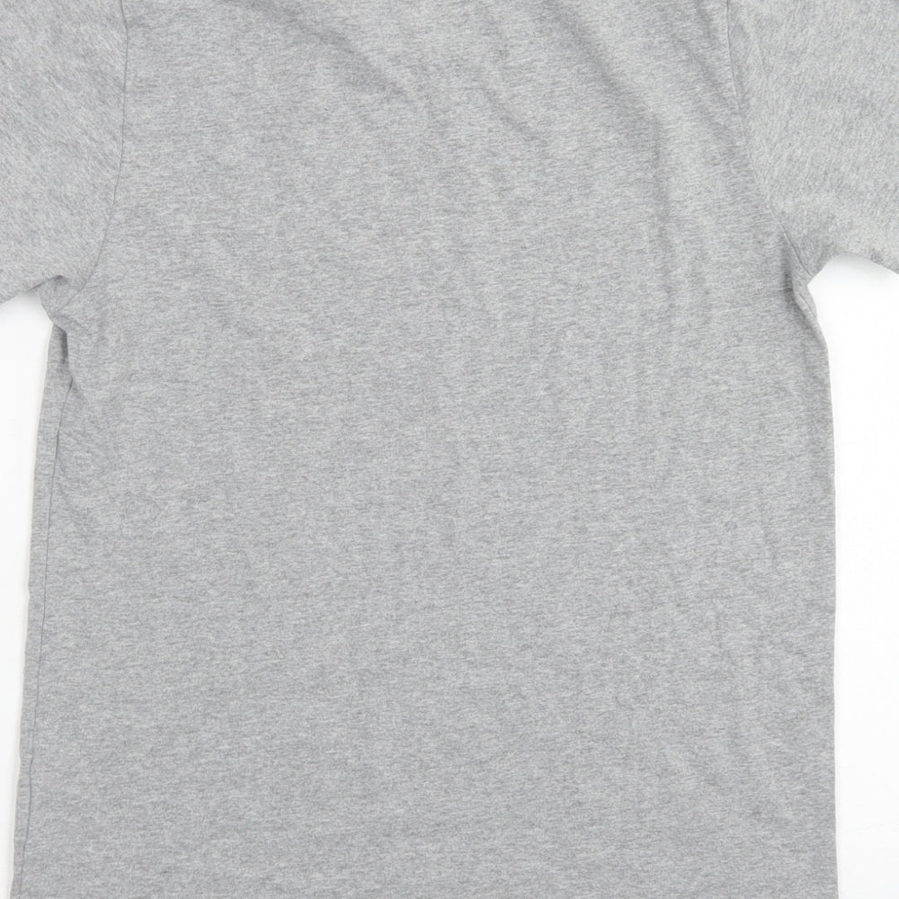 Levi's Womens Grey  Polyester Basic T-Shirt Size 12 Crew Neck