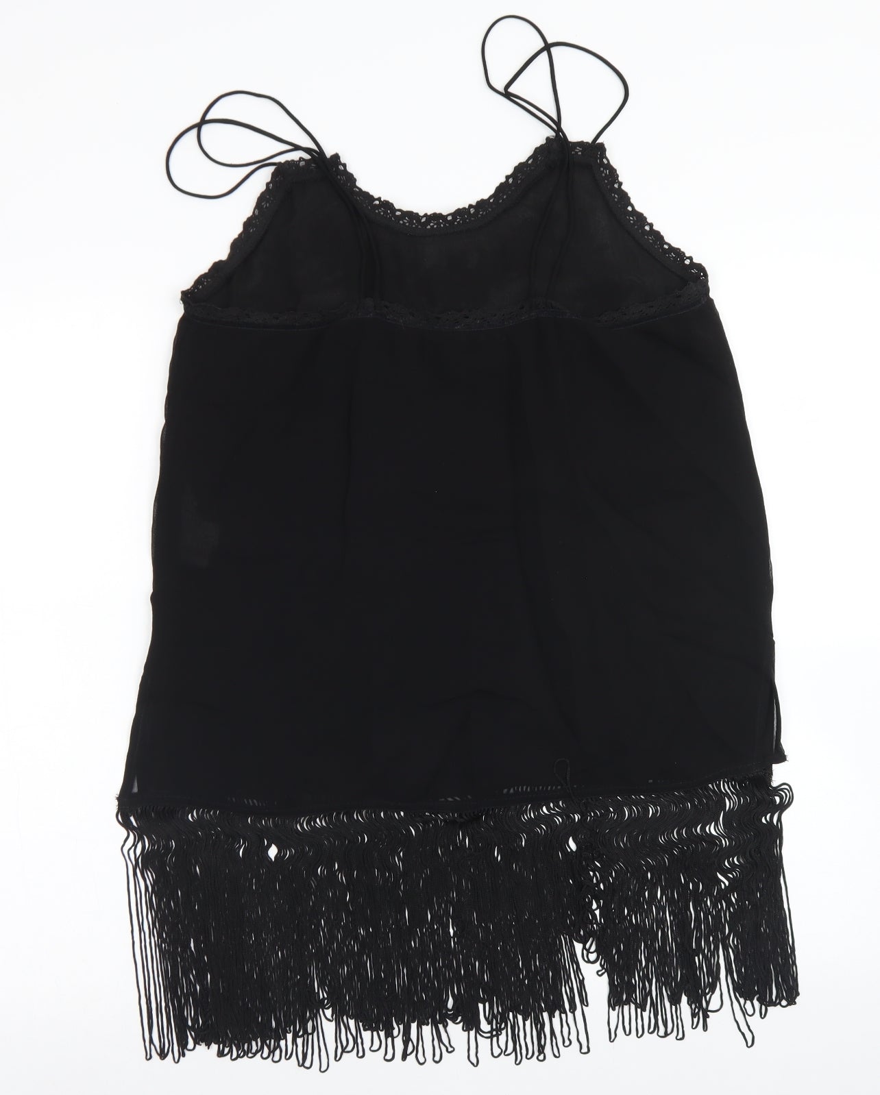Zara Womens Black  Viscose Camisole Blouse Size M Round Neck