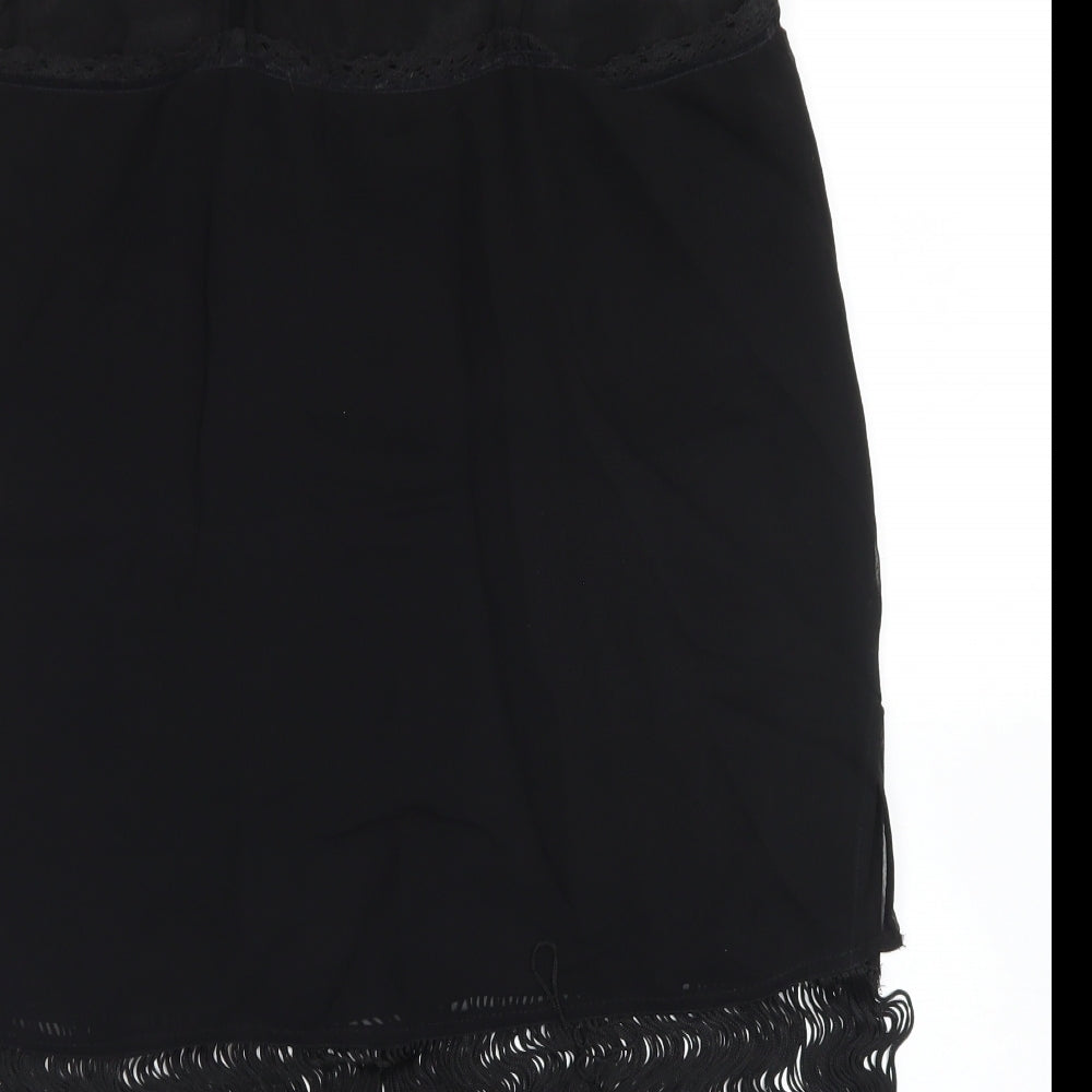 Zara Womens Black  Viscose Camisole Blouse Size M Round Neck