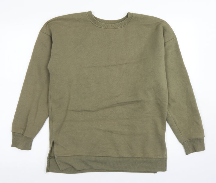 New Look Womens Green  Polyester Pullover Sweatshirt Size 10