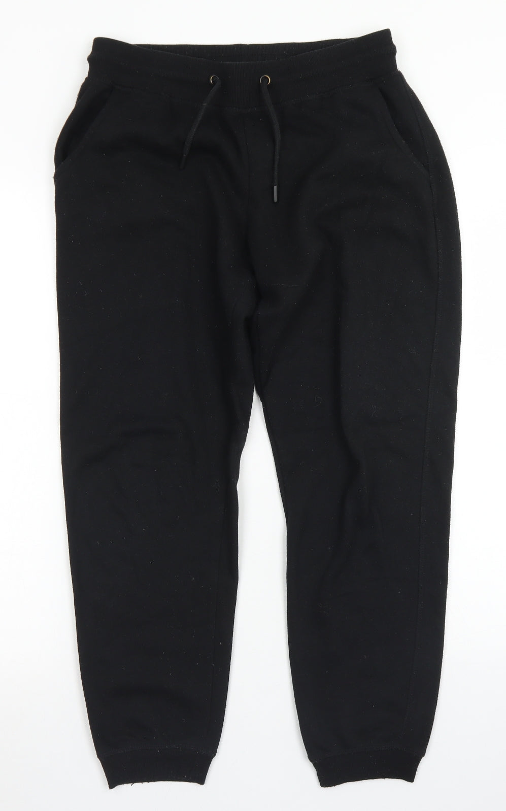 Primark Womens Black  Polyester Jogger Trousers Size XS L26 in Regular Drawstring